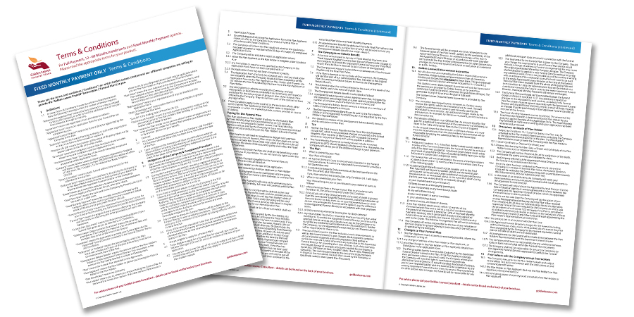 Terms and conditions pre paid funeral plans uk